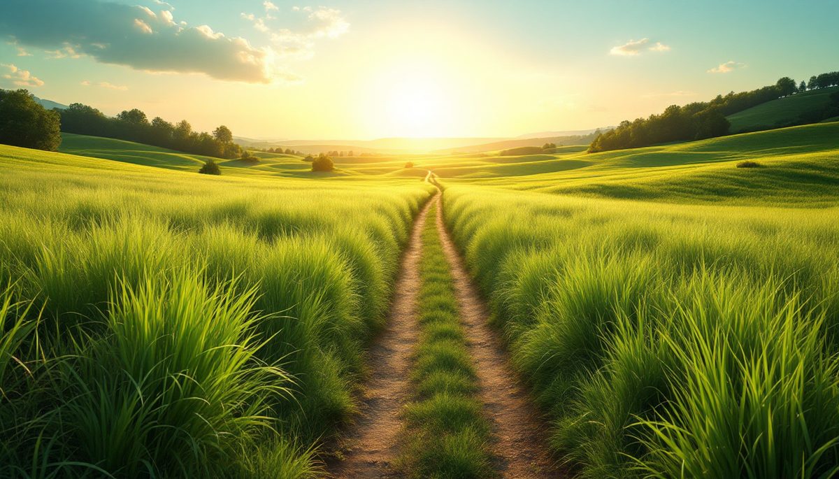 A grass trail leading toward a sunlit clearing representing assessing whether franchise ownership is the right path
