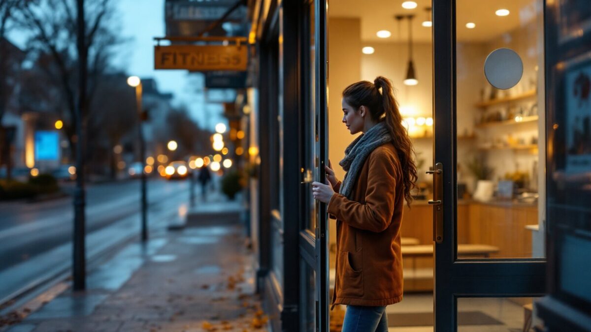 A franchise owner opening her studio before dawn