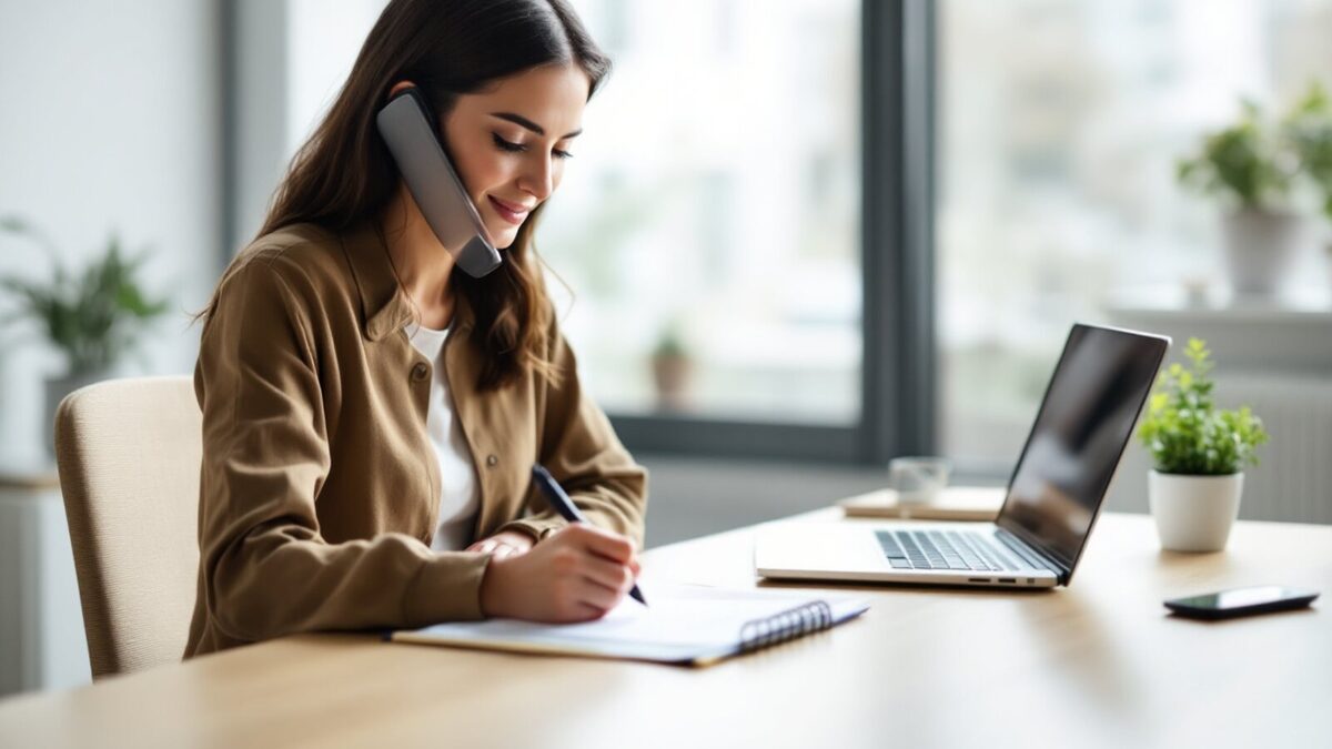 Taking notes during a validation call with an existing franchisee